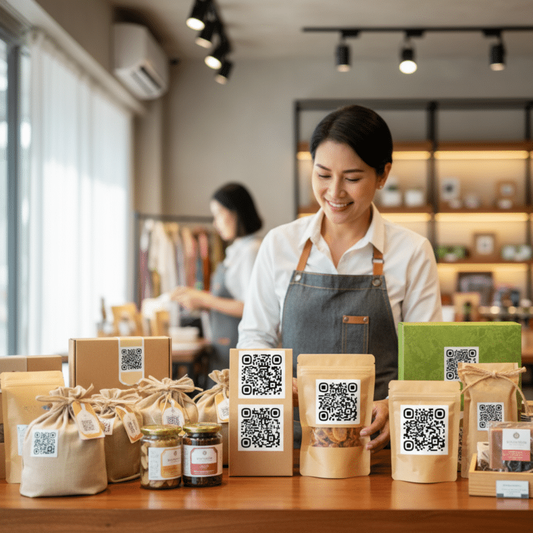 เทรนด์พิมพ์ 2026: สติ๊กเกอร์ติด QR Code เชื่อมการตลาด SME