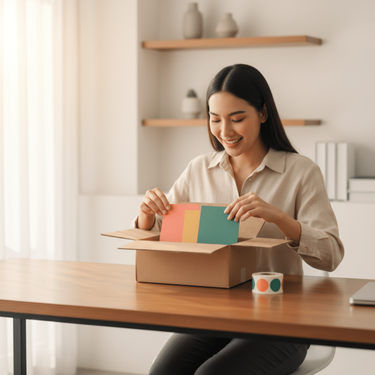 เทคนิค Unboxing 2026! พิมพ์การ์ดและสติ๊กเกอร์มัดใจลูกค้า