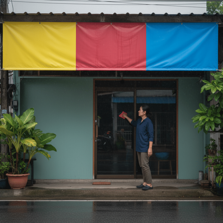 รับมือหน้าฝนปี 26! ทริคดูแลป้ายไวนิลให้สีสดทนทาน ไม่ซีด