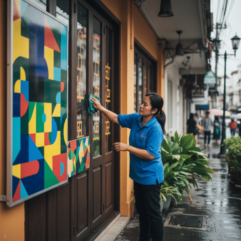 รับมือหน้าฝนปี 2026! วิธีดูแลป้ายไวนิลและสติ๊กเกอร์ให้สีสด