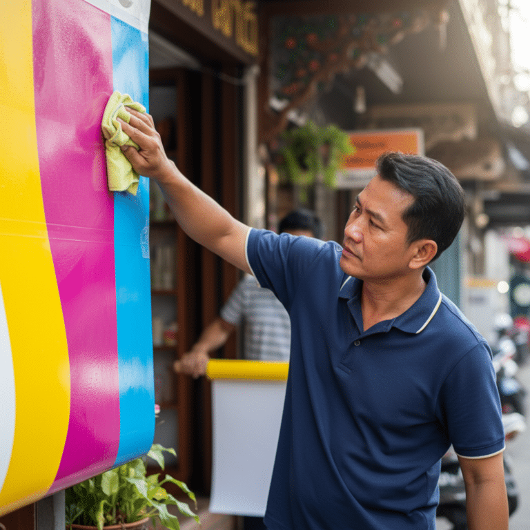 วิธียืดอายุป้ายไวนิลและสติ๊กเกอร์ให้สีสดทนนานสู้แดด