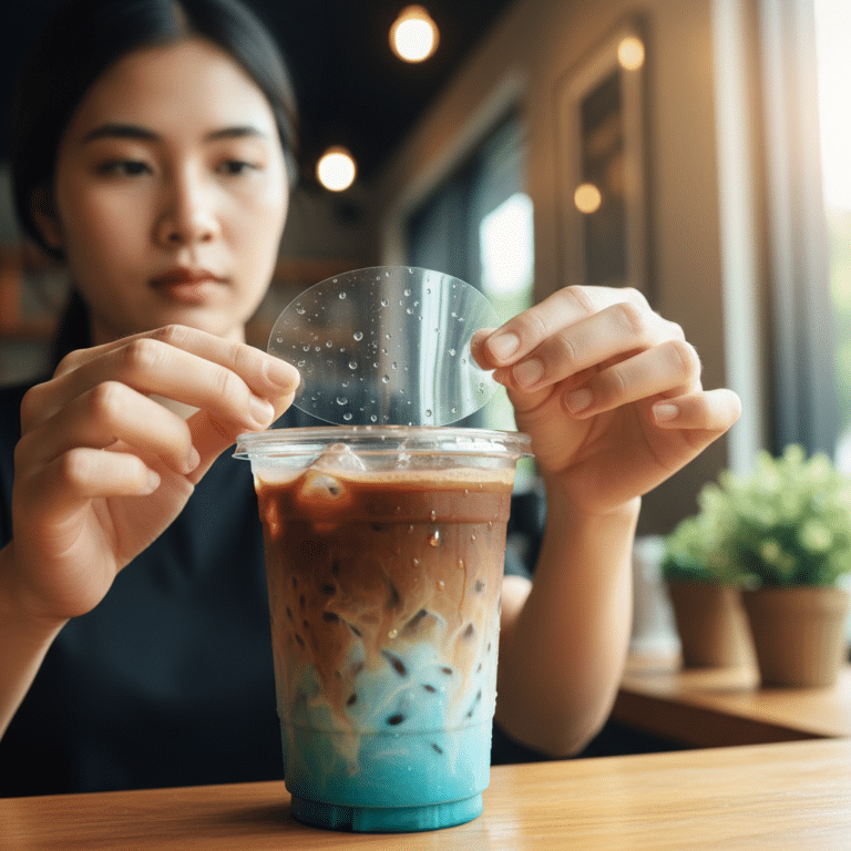 เทคนิคเลือกสติ๊กเกอร์กันน้ำติดแก้วกาแฟ สีไม่ลอก!