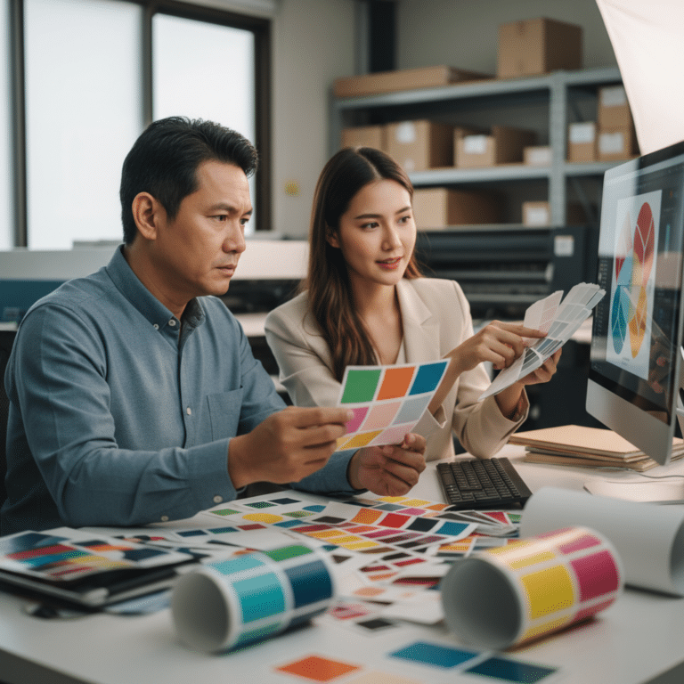 ไขความลับ CMYK vs RGB สั่งพิมพ์ฉลากอย่างไรไม่ให้สีเพี้ยน!