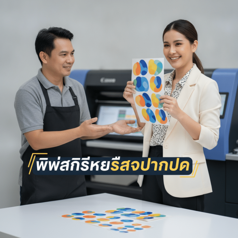 อัปเดตเทคโนโลยี Digital Print! พิมพ์สติ๊กเกอร์สีสดตรงปก