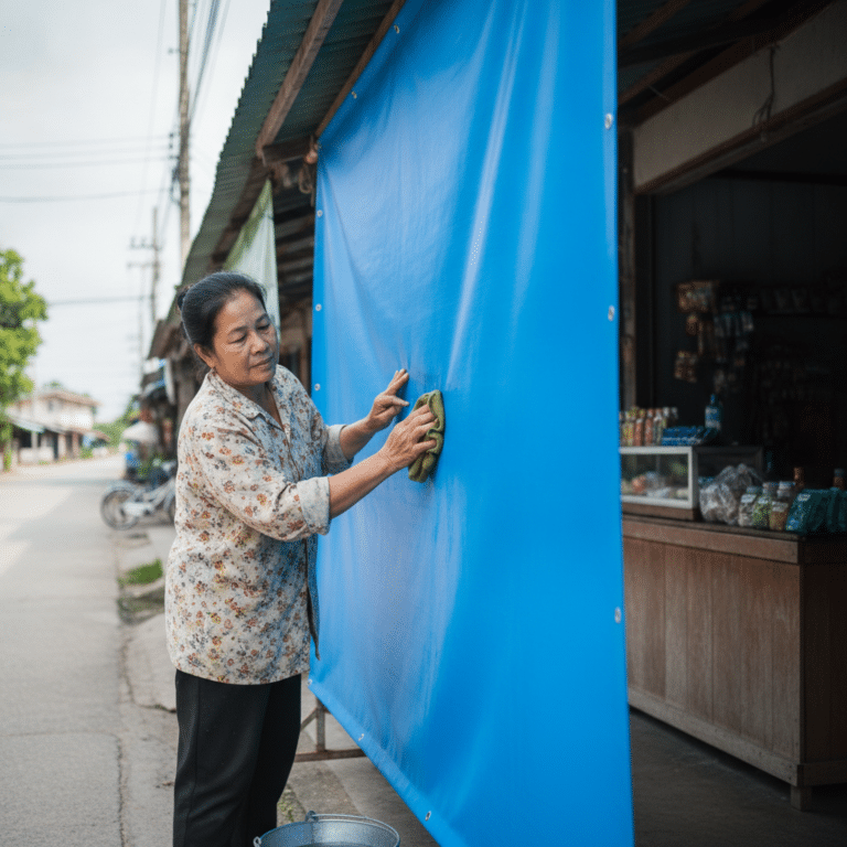 วิธีดูแลป้ายไวนิลให้สีสดทนแดดทนฝน ยืดอายุใช้งาน