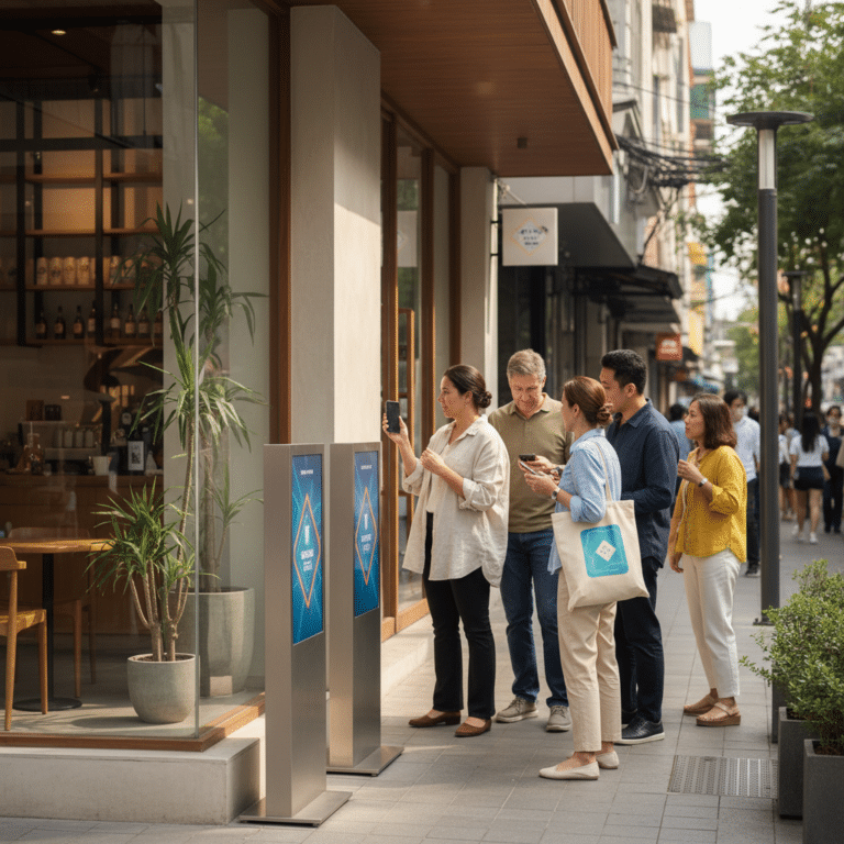 การตลาด O2O ปี 2026! ดึงลูกค้าเข้าร้านด้วยป้ายและ QR Code
