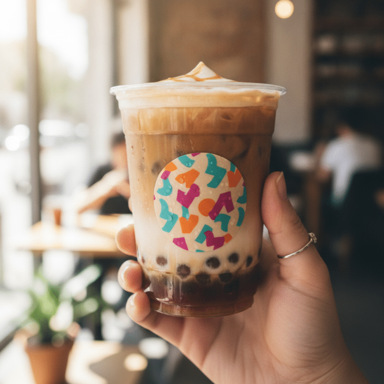 สติ๊กเกอร์ติดแก้วคาเฟ่แบบไหนดี? แนะนำฉลากกันน้ำทนเย็น 100%