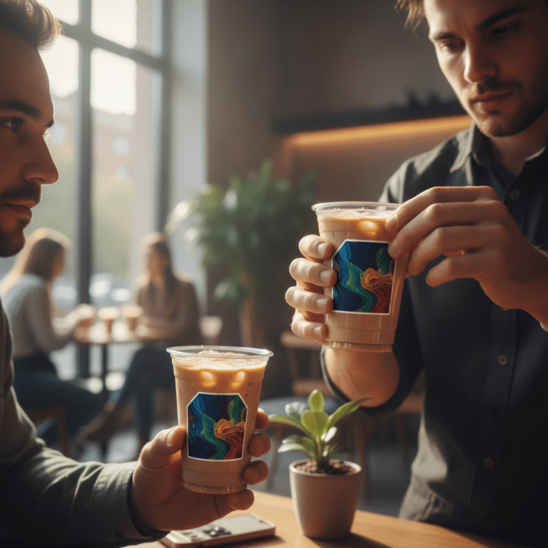 5 เทคนิคออกแบบสติ๊กเกอร์ติดแก้วกาแฟ ให้แบรนด์ดูแพง