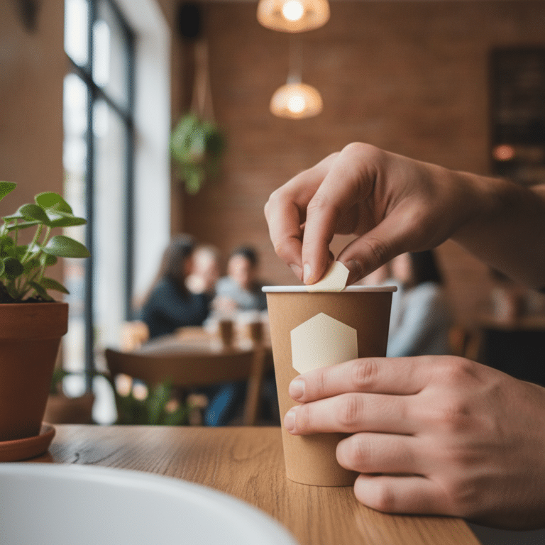 เทคนิคทำสติ๊กเกอร์ติดแก้วกาแฟ เพิ่มมูลค่าแบรนด์ร้านน้ำ SME