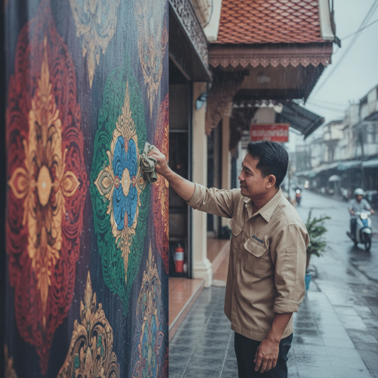 วิธีดูแลป้ายไวนิล-ป้ายหน้าร้านช่วงหน้าฝน ให้สีสดทนทาน
