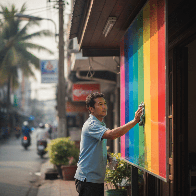 วิธีดูแลป้ายไวนิลและป้ายโฆษณาหน้าร้านให้สีสดทนแดดทนฝน