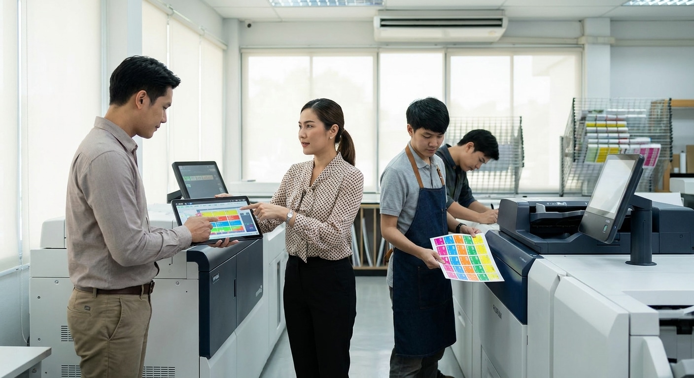 เทรนด์ AI ปฏิวัติวงการพิมพ์ 2027 ยกระดับงานออกแบบ SME - ai-printing-design-trend-2027