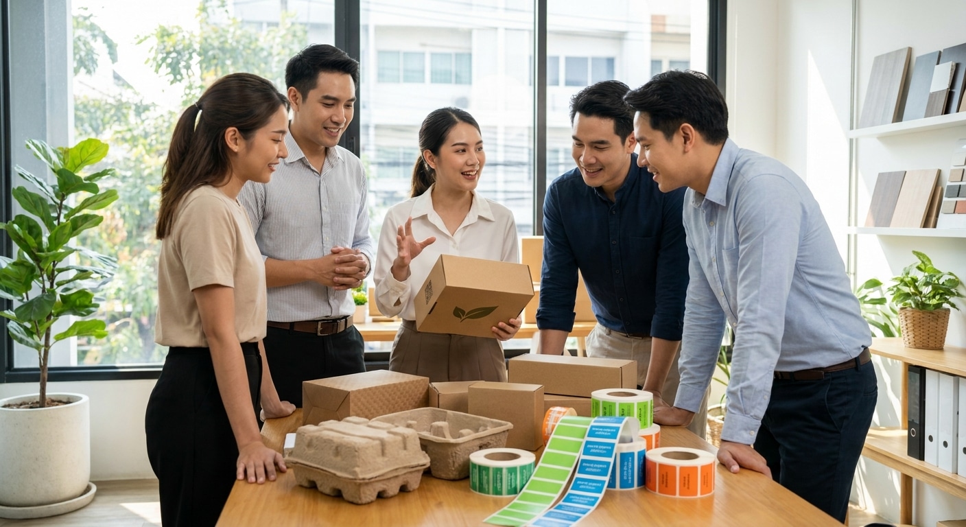 เทรนด์แพคเกจจิ้งรักษ์โลก 2027 สิ่งพิมพ์ใหม่ที่ SME ต้องรู้ - eco-friendly-packaging-print-trends