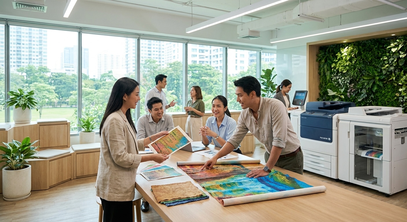 เทรนด์สื่อสิ่งพิมพ์ 2027 นวัตกรรมรักษ์โลกเพื่อ SME ไทย - eco-friendly-printing-trends-2027