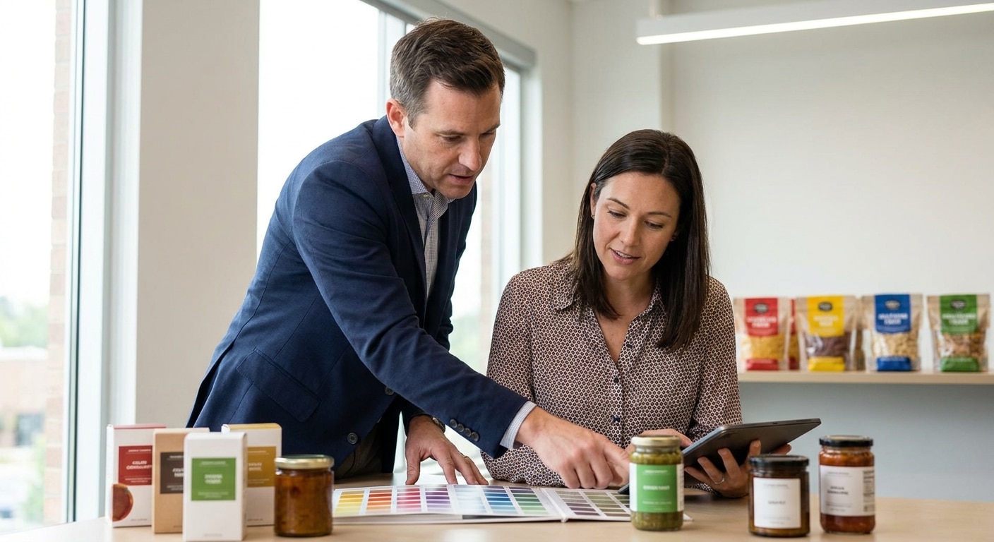 เทคนิคเลือกสีสติ๊กเกอร์ฉลากอาหาร กระตุ้นยอดขาย SME - food-label-color-psychology-tips