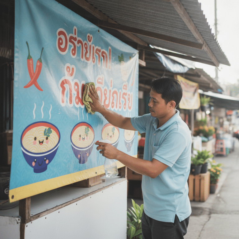 วิธีดูแลป้ายไวนิลและสติ๊กเกอร์ให้สีสดทนทาน ยืดอายุใช้งาน