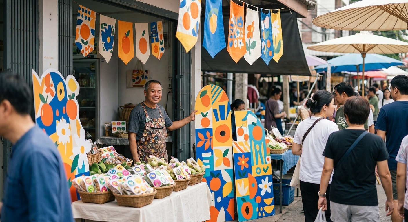 การตลาดออฟไลน์: เพิ่มยอดขายด้วยป้ายและสติ๊กเกอร์ - offline-marketing-print-sme
