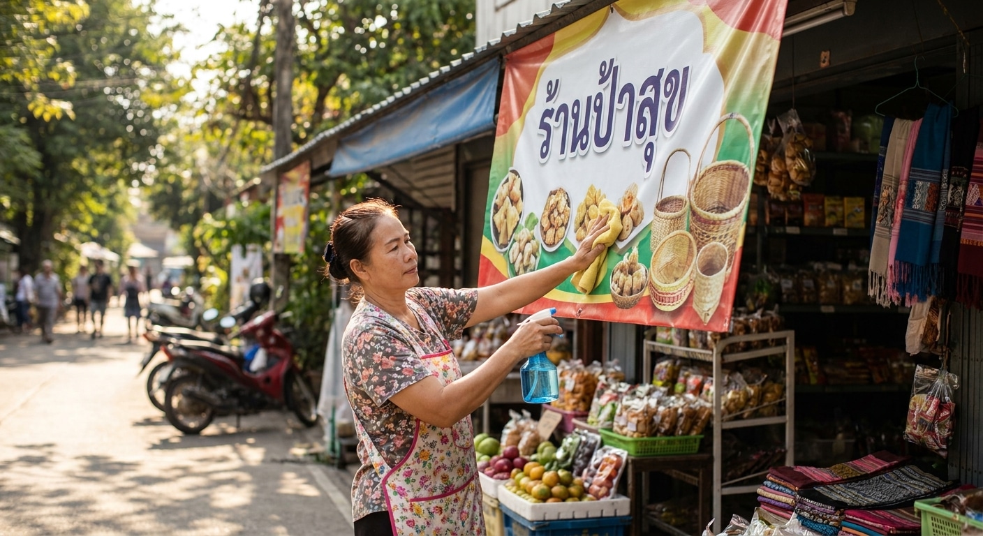 เคล็ดลับดูแลป้ายไวนิลและสติ๊กเกอร์หน้าร้านให้สีสดทนแดด - outdoor-signage-vinyl-maintenance