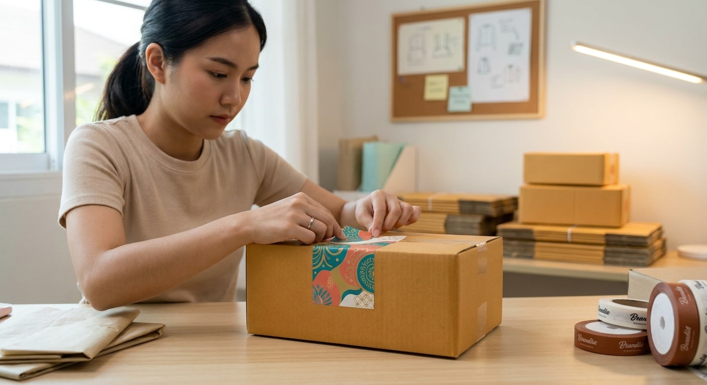สติ๊กเกอร์กล่องพัสดุ อาวุธลับ SME สร้างยอดซื้อซ้ำ - packaging-sticker-marketing-tips