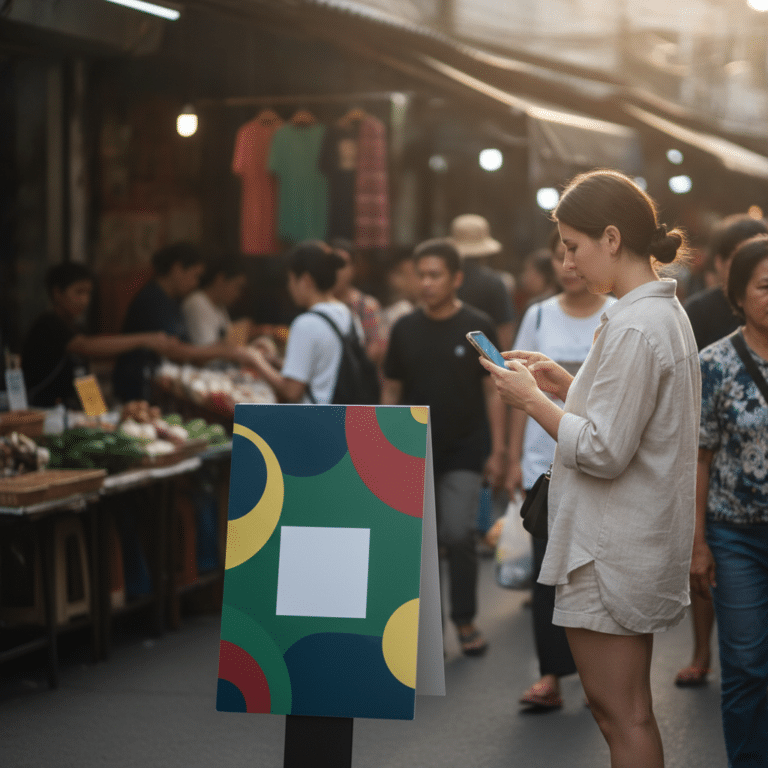 ป้ายโฆษณาติด QR Code เทคนิคเชื่อมลูกค้าออฟไลน์สู่ออนไลน์