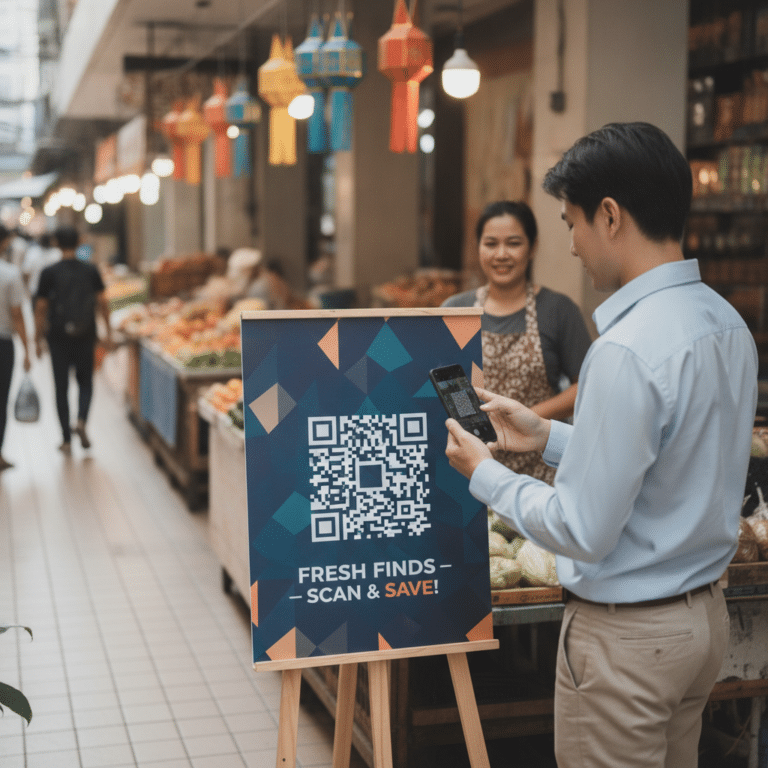 เทคนิคกระตุ้นยอดขายด้วย ป้ายโฆษณาติด QR Code สไตล์ O2O