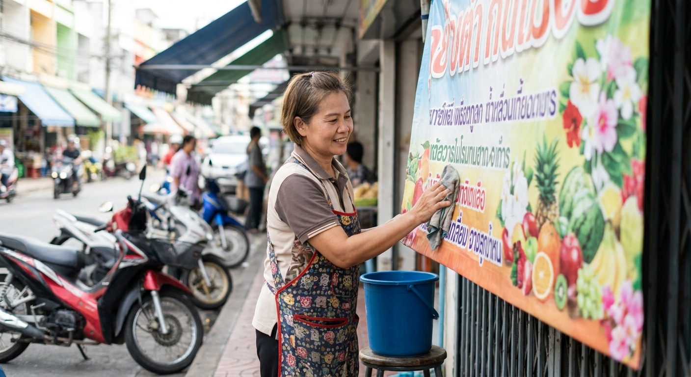 เคล็ดลับดูแลป้ายไวนิลหน้าร้านให้สีสดทนทาน ยืดอายุใช้งาน - vinyl-sign-maintenance-tips