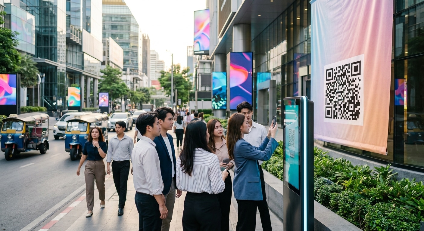 จับตาเทรนด์ป้ายโฆษณาปี 2027 ดึงลูกค้าออฟไลน์สู่ออนไลน์ - 2027-offline-online-printing-trends