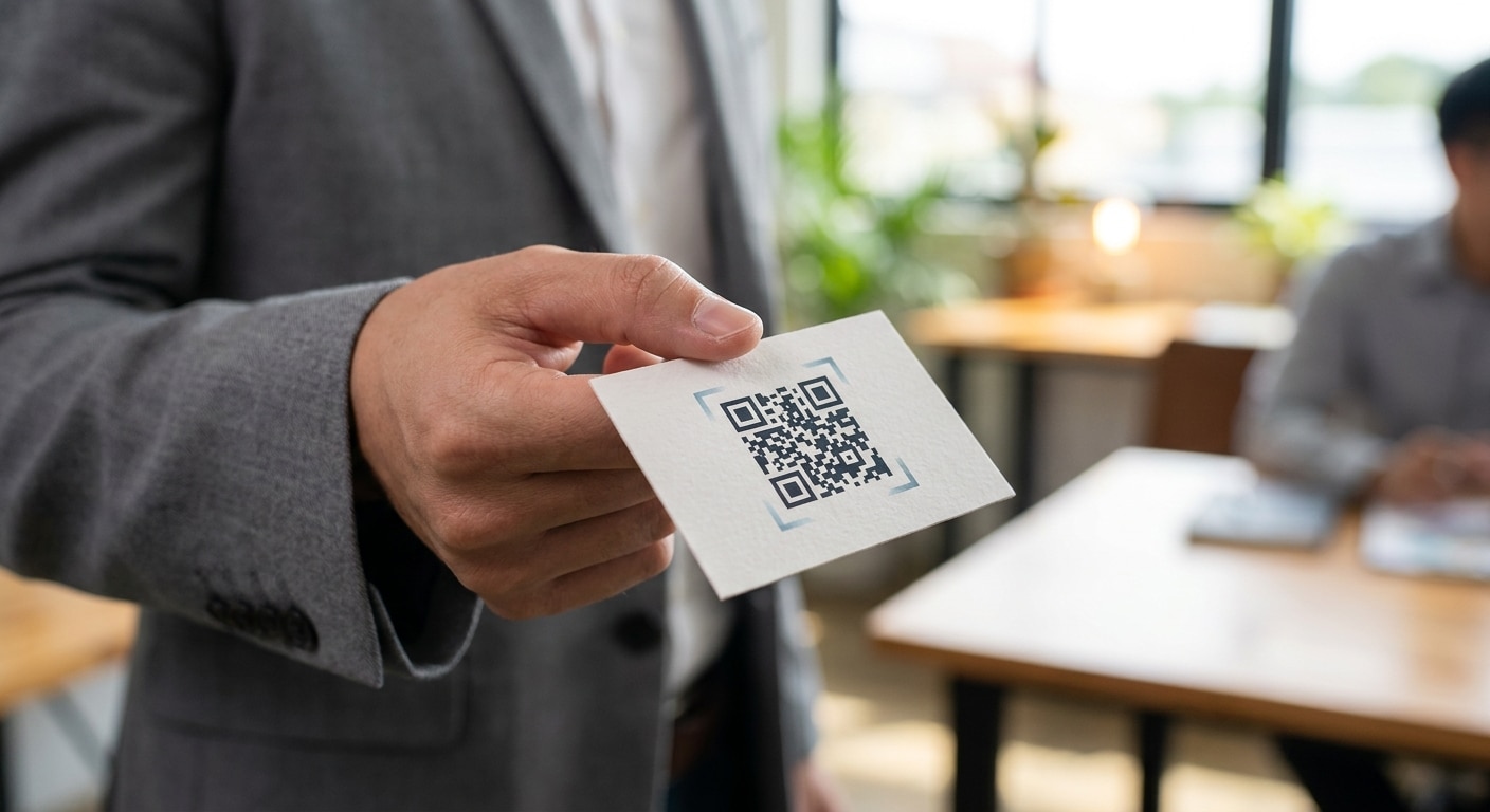 นามบัตรยุคใหม่ ใส่ QR Code อย่างไรให้สแกนติดง่าย ดูโปร - business-card-qr-code-tips