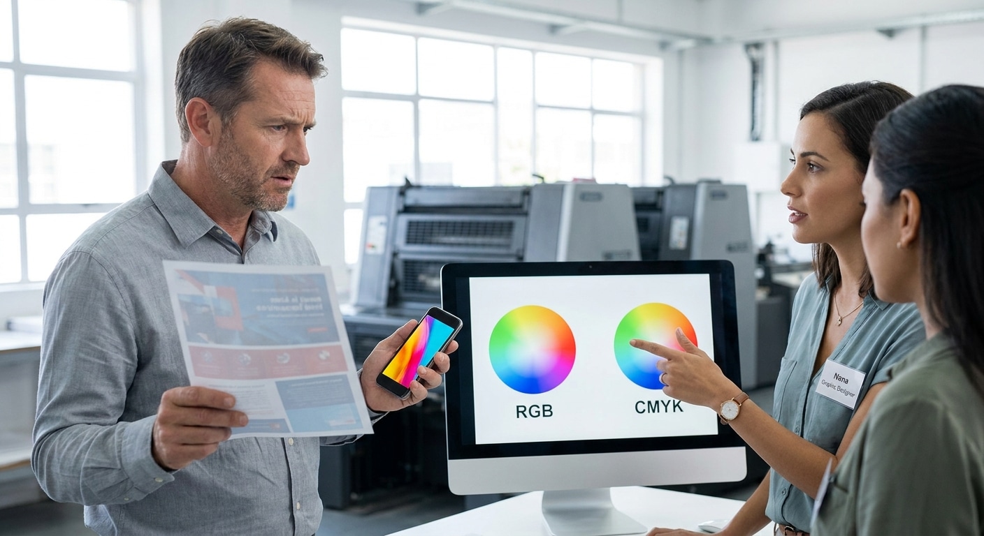 ไขข้อข้องใจ! ทำไมสีงานพิมพ์ถึงไม่เหมือนบนหน้าจอมือถือ - cmyk-vs-rgb-printing-colors