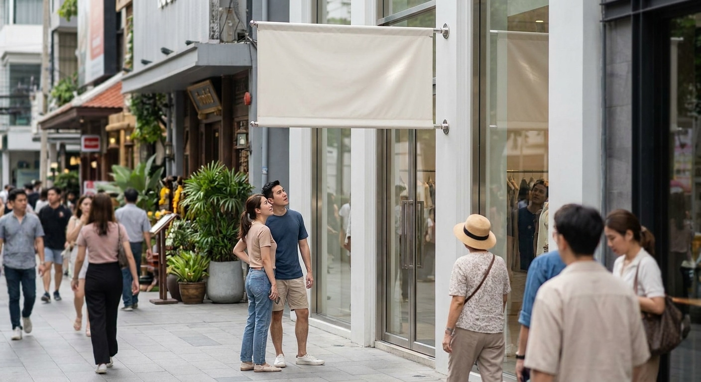5 ทริคออกแบบป้ายไวนิลหน้าร้าน ดึงดูดลูกค้า เพิ่มยอดขาย - design-storefront-vinyl-banner