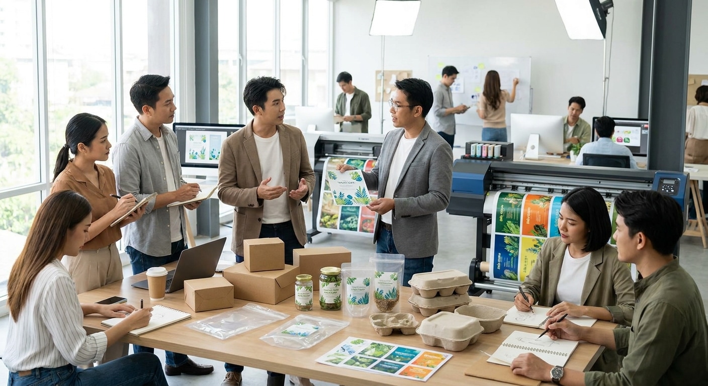 ส่องเทรนด์สื่อสิ่งพิมพ์ 2027 บรรจุภัณฑ์รักษ์โลกตอบโจทย์ SME - eco-friendly-printing-trends