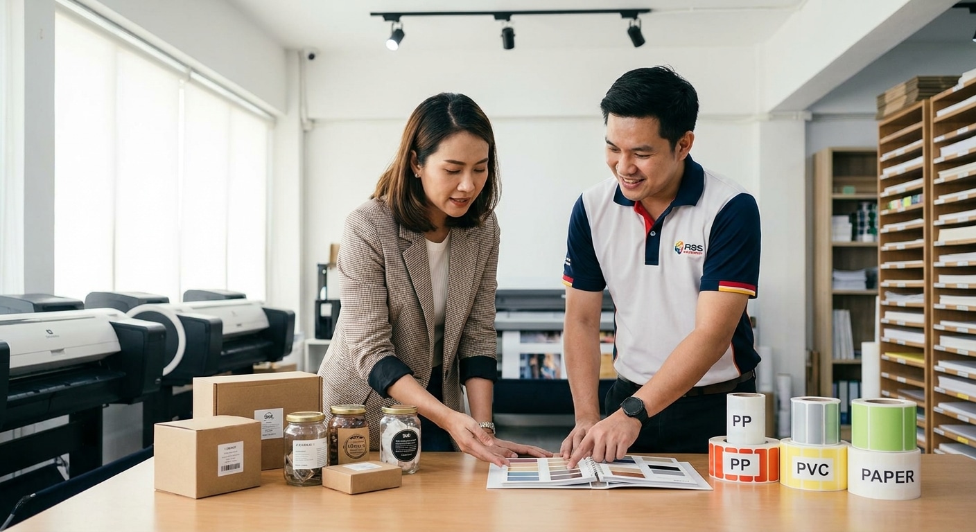 วิธีเลือกชนิดสติ๊กเกอร์ฉลากสินค้าให้เหมาะกับบรรจุภัณฑ์ - how-to-choose-product-stickers