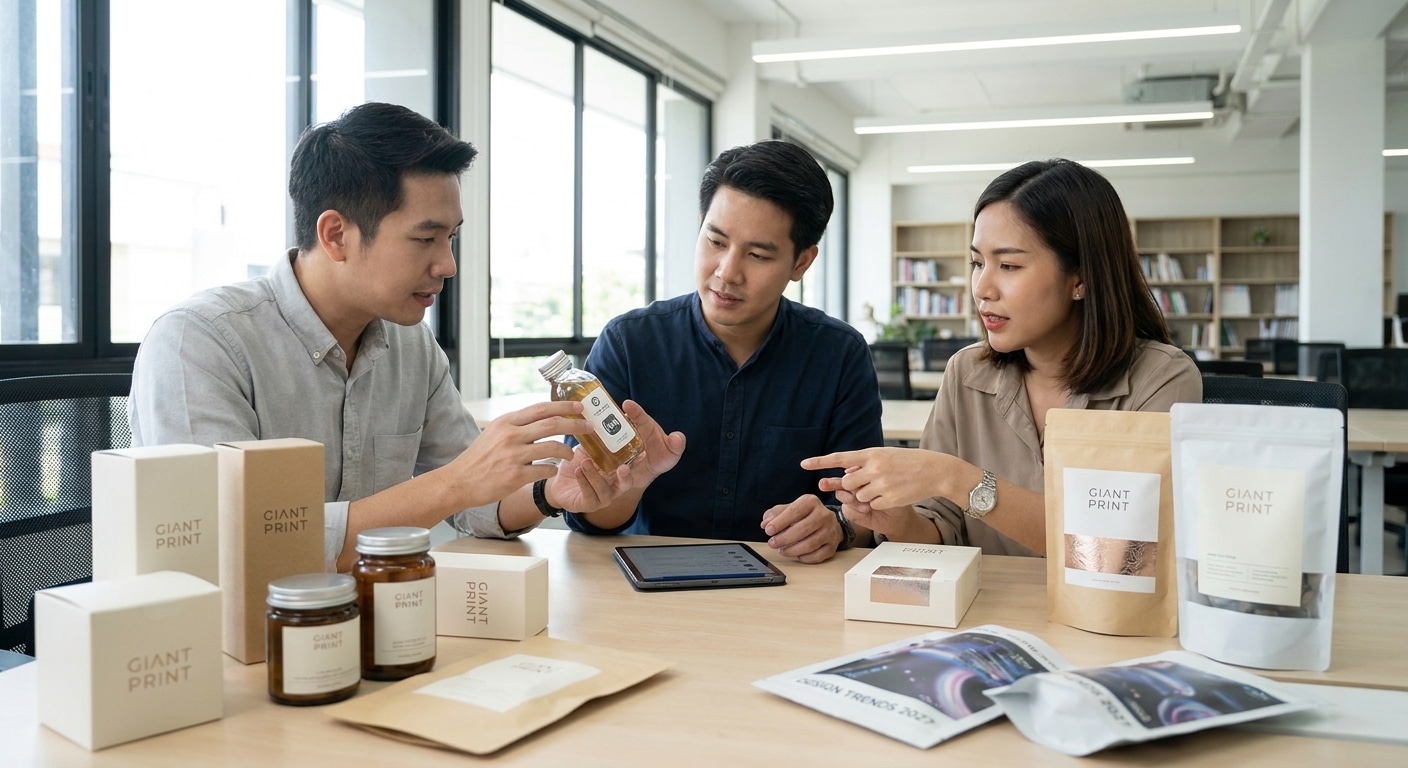 เทรนด์ออกแบบฉลาก 2027 นวัตกรรมงานพิมพ์ที่ SME ต้องรู้ - label-design-trends-2027