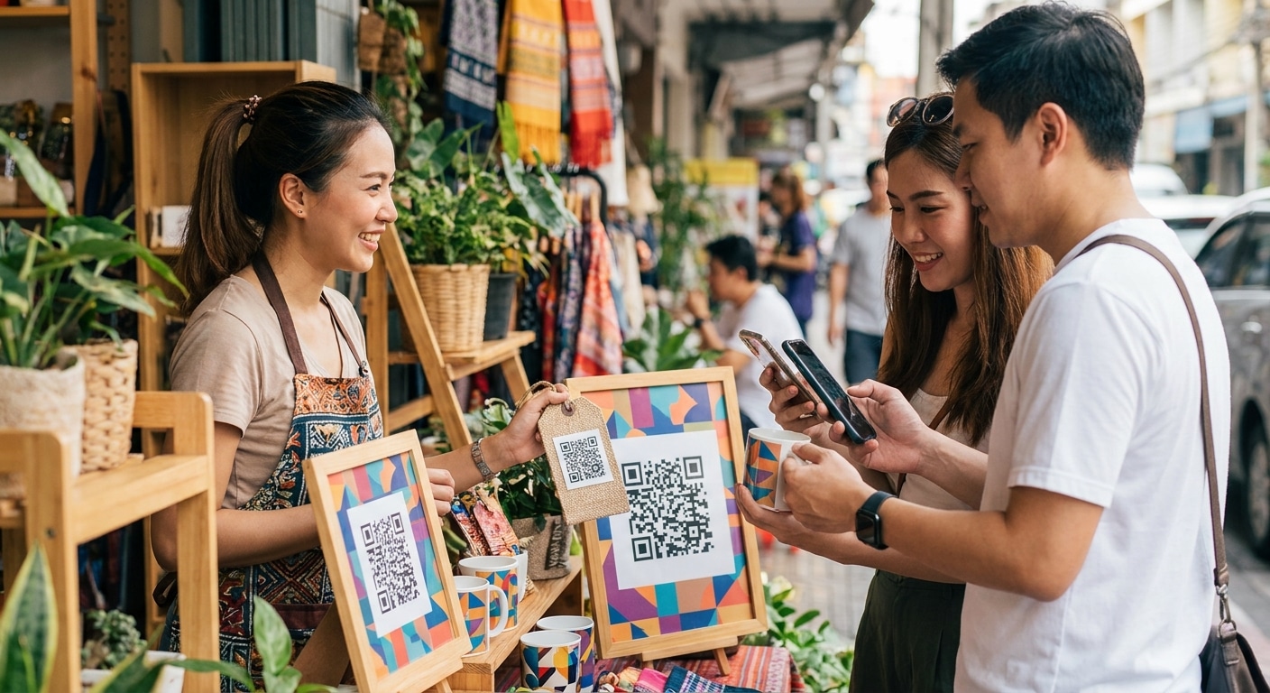กลยุทธ์ O2O ดันยอดขายด้วยป้ายและฉลากสินค้าพิมพ์ QR Code - o2o-marketing-print-qr-code
