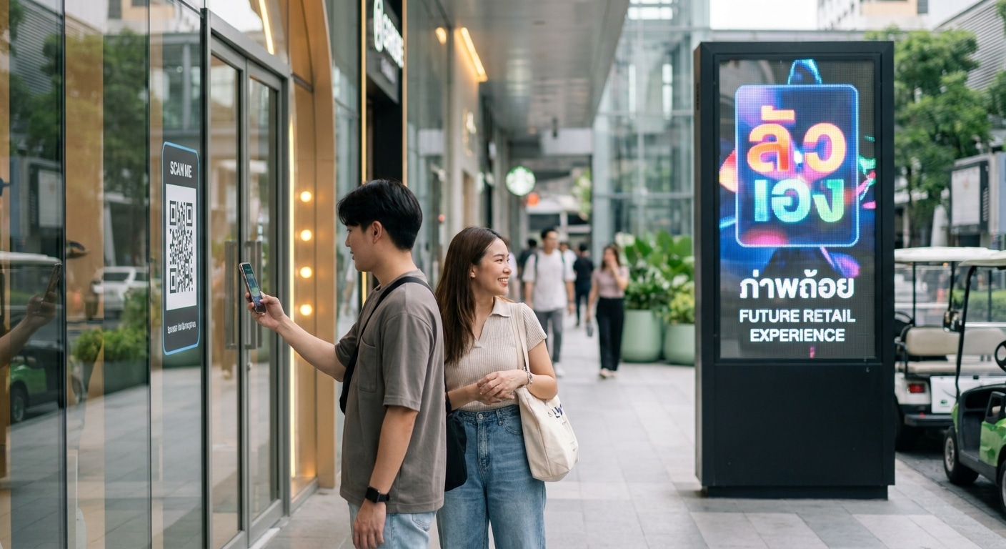 อัปเดตเทรนด์ป้ายโฆษณา 2027: กลยุทธ์ O2O ดึงลูกค้าหน้าร้าน - o2o-signage-printing-trends-2027