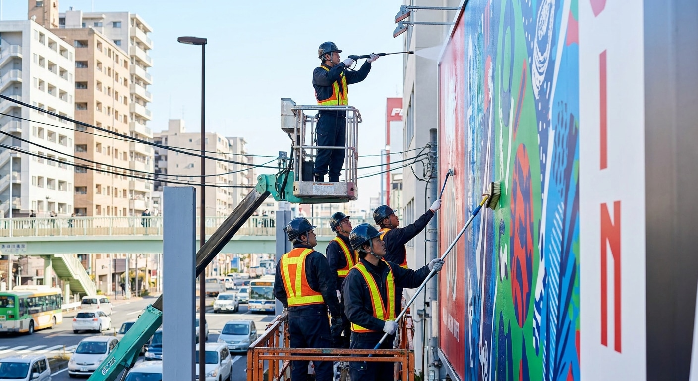 วิธีดูแลป้ายโฆษณากลางแจ้ง ให้สีสดคมชัด ทนแดดทนฝน - outdoor-signage-maintenance-tips