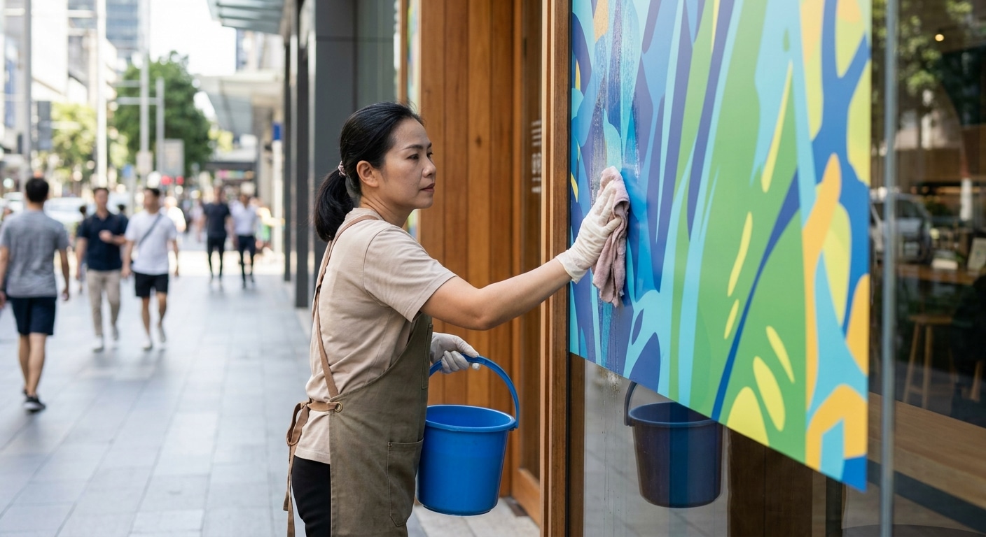 วิธีดูแลป้ายโฆษณาหน้าร้านให้สีสด ทนแดดทนฝน ยืดอายุใช้งาน - outdoor-signage-maintenance-tips