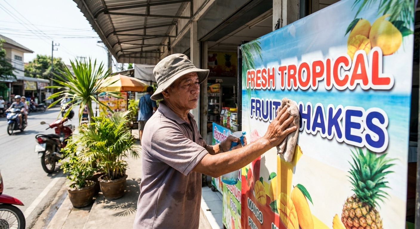 วิธีดูแลป้ายไวนิลกลางแจ้งให้สีสวยทนนาน ไม่ซีดจางง่าย - outdoor-vinyl-banner-maintenance