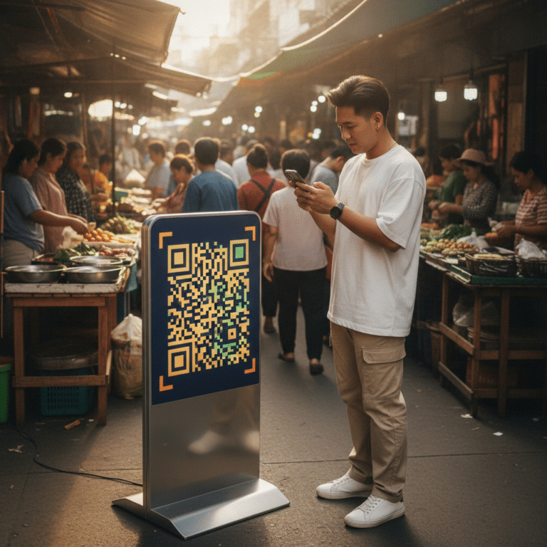 ป้ายโฆษณาติด QR Code กลยุทธ์สิ่งพิมพ์เพิ่มยอดขาย O2O