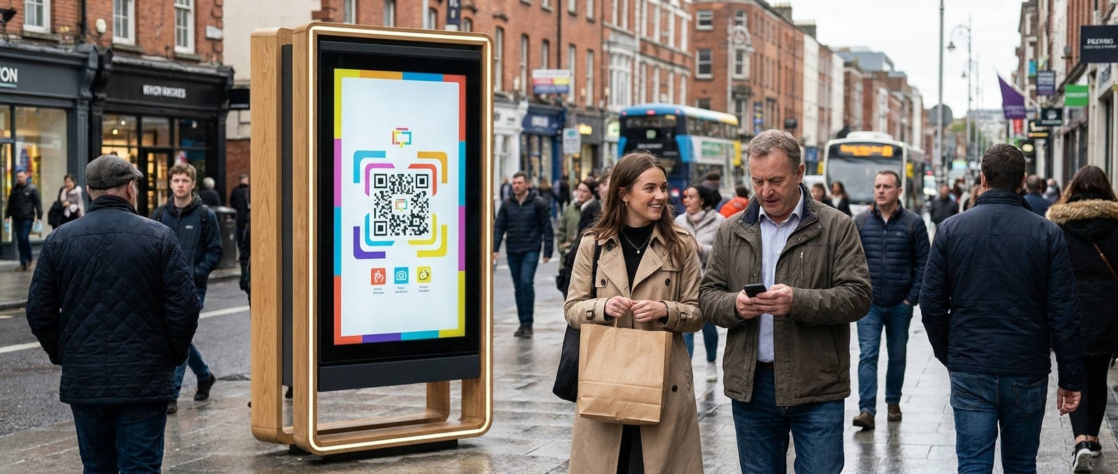 ป้ายโฆษณาติด QR Code ดันยอดขายหน้าร้านสู่โลกออนไลน์ - qr-code-signage-o2o-marketing