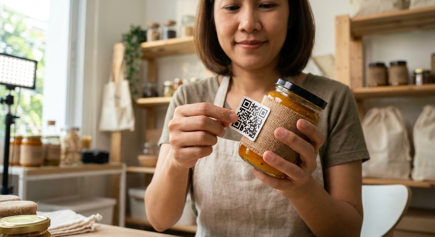 ทำสติ๊กเกอร์ติดสินค้าใส่ QR Code ดันยอดขายออนไลน์ให้พุ่ง - qr-code-sticker-offline-to-online