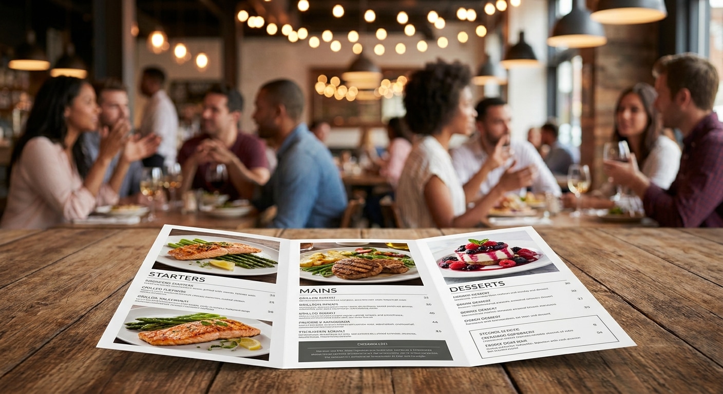 เคล็ดลับออกแบบเมนูอาหารให้ลูกค้าสั่งเพิ่ม ยอดขายพุ่ง - restaurant-menu-design-tips