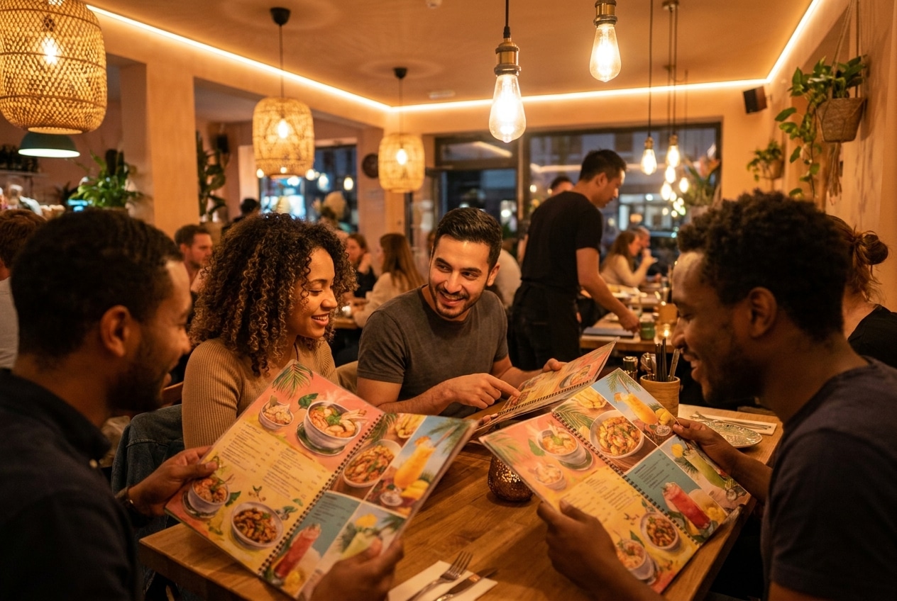 เทคนิคออกแบบเมนูอาหารให้อัปเซลล์ ดึงดูดลูกค้า ยอดขายพุ่ง - restaurant-menu-design-tips