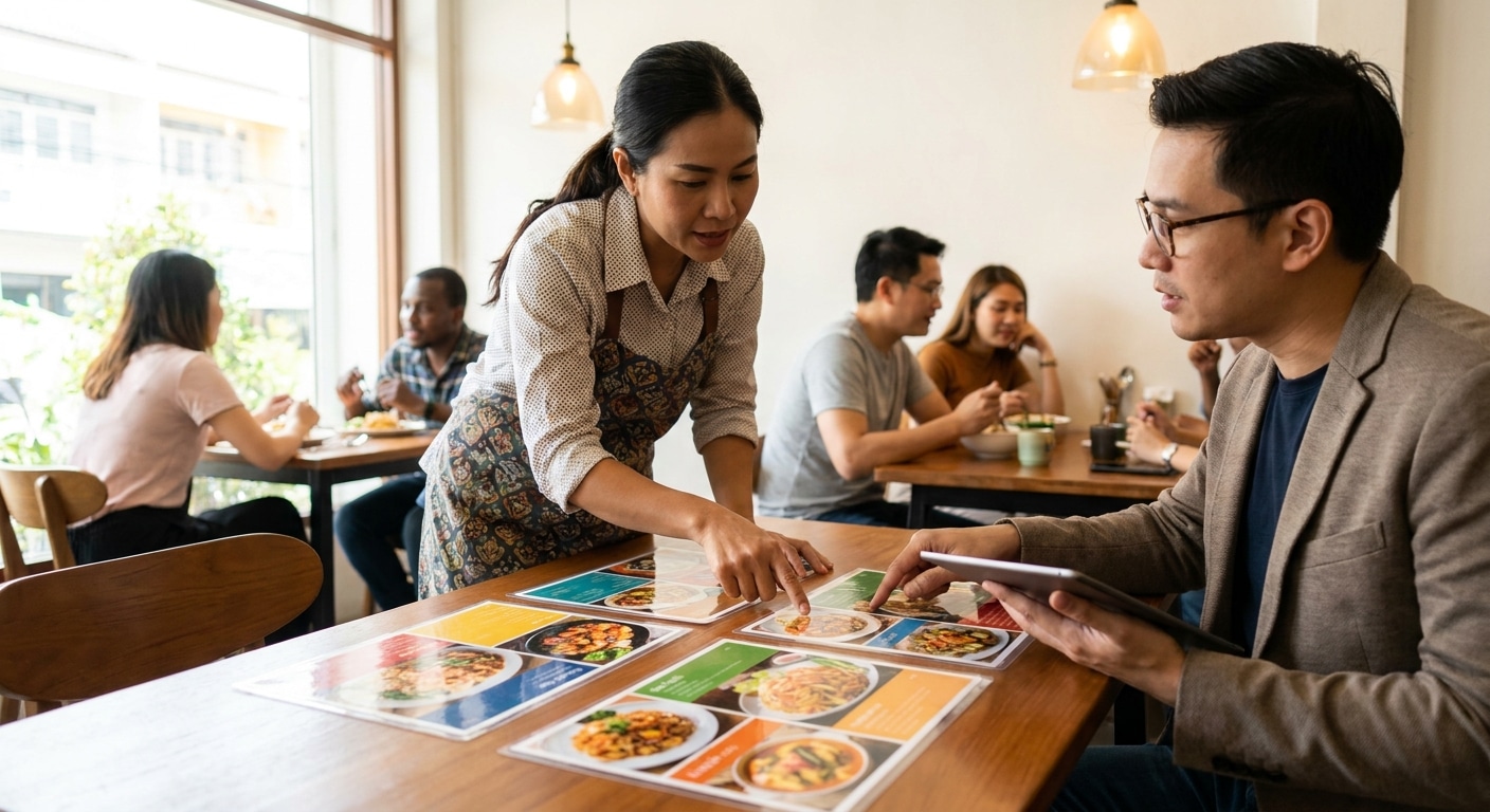 ทริคออกแบบเมนูอาหารให้ยอดปัง! จิตวิทยาสิ่งพิมพ์ที่ร้านต้องรู้ - restaurant-menu-design-tips