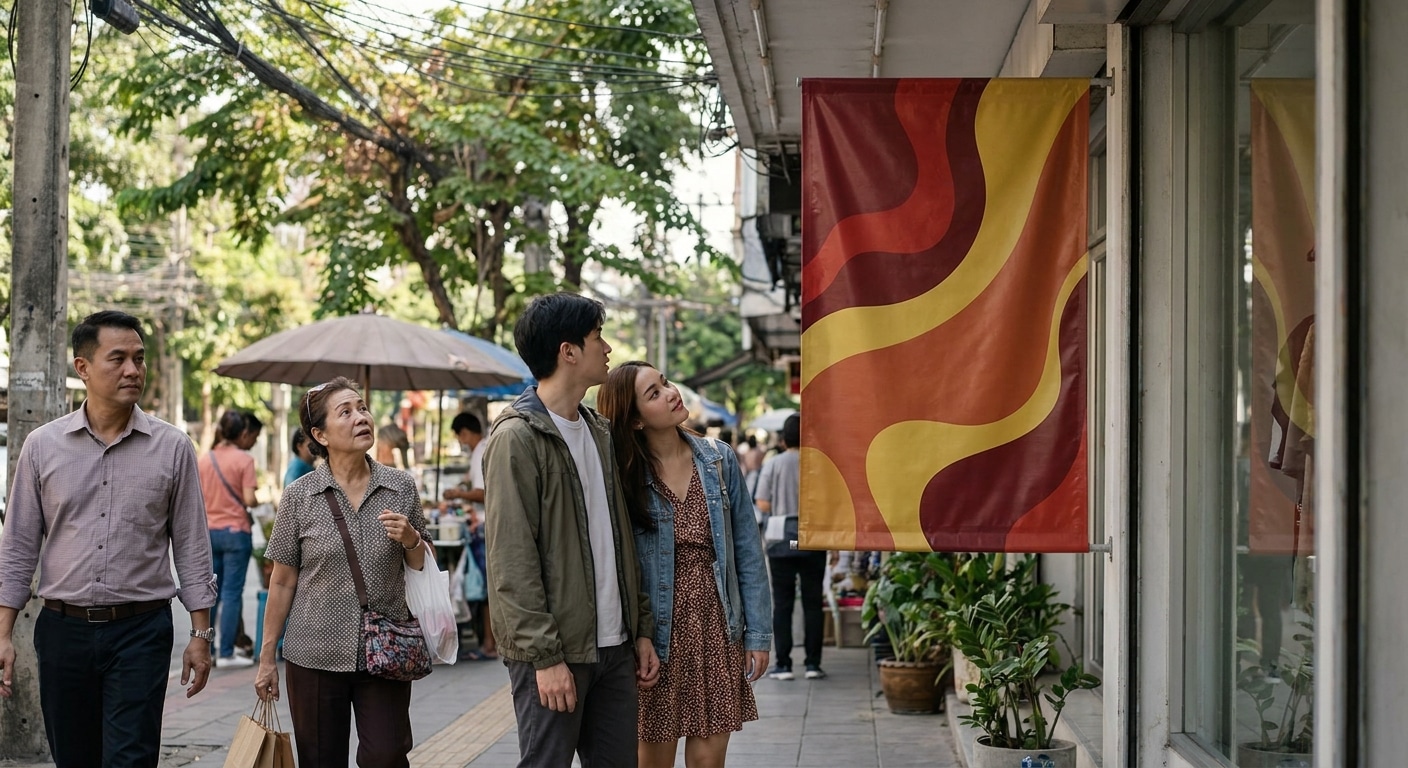 ออกแบบป้ายไวนิลหน้าร้านอย่างไรให้คนมองใน 3 วินาที - storefront-vinyl-sign-design-tips