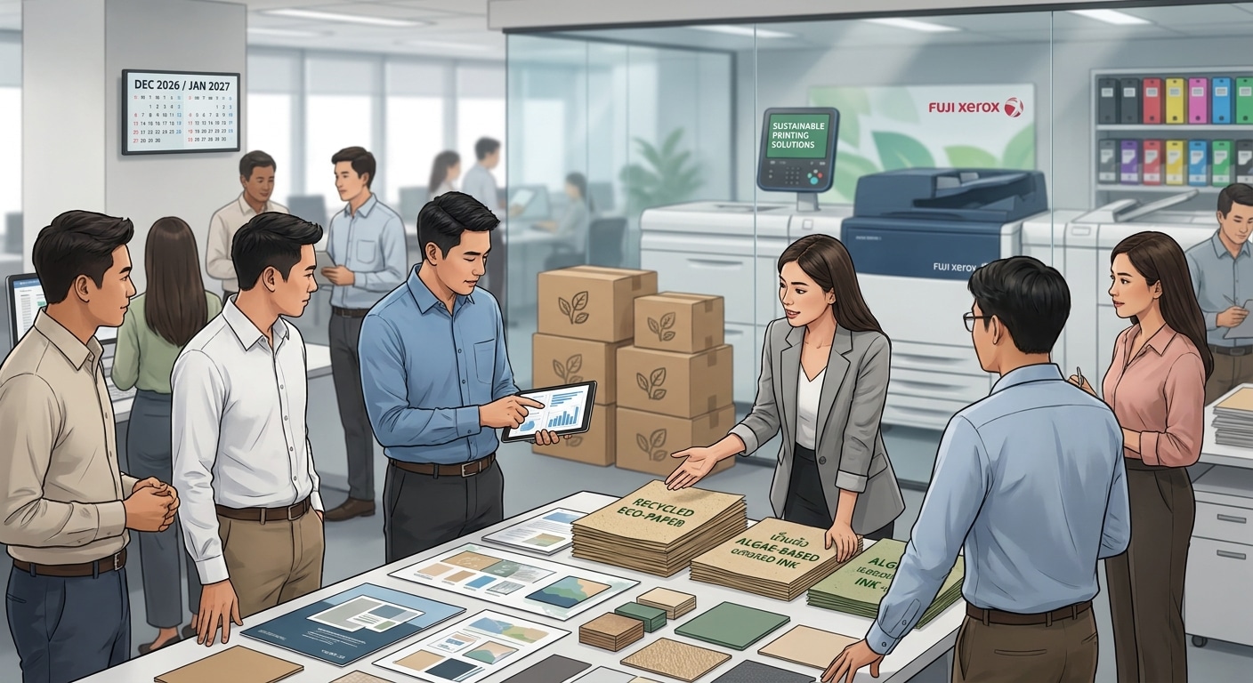 อัปเดตเทรนด์งานพิมพ์ 2027 นวัตกรรมสีรักษ์โลกที่ SME ต้องรู้ - thai-printing-trends-2027