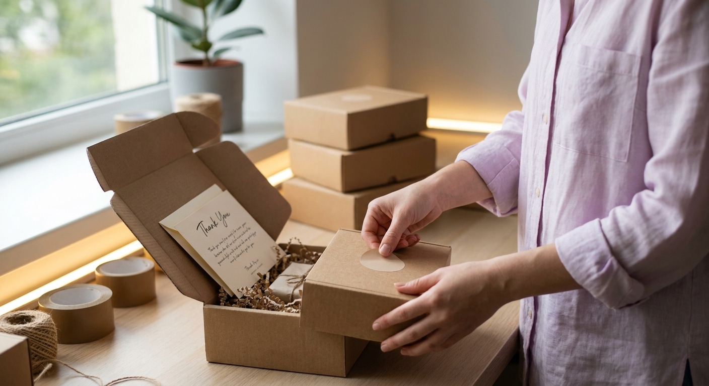 กลยุทธ์ Unboxing ดันยอดซื้อซ้ำด้วยสติ๊กเกอร์และการ์ดขอบคุณ - unboxing-marketing-print-stickers
