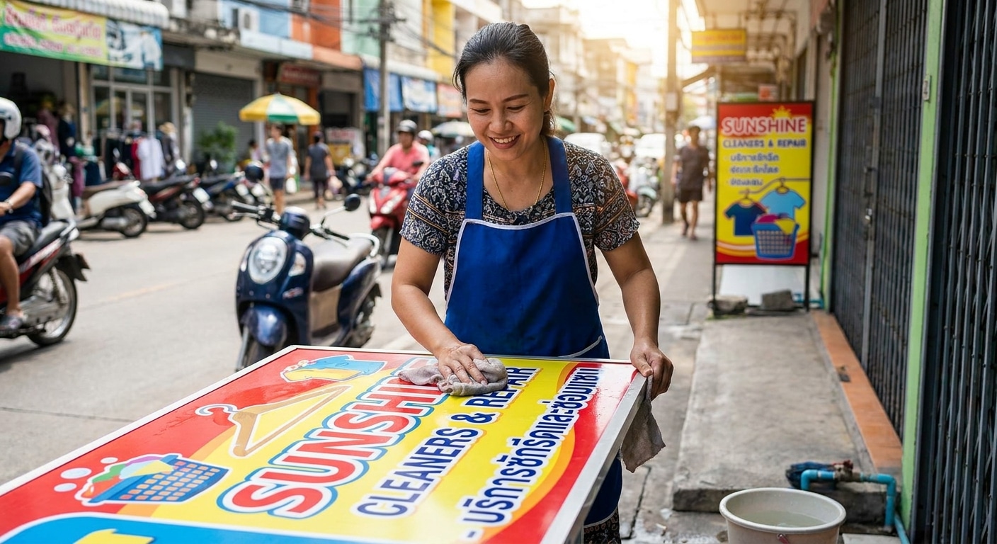 เคล็ดลับดูแลป้ายไวนิลและสติ๊กเกอร์ ให้สีสดทนแดดนานหลักปี - vinyl-sticker-outdoor-maintenance-tips