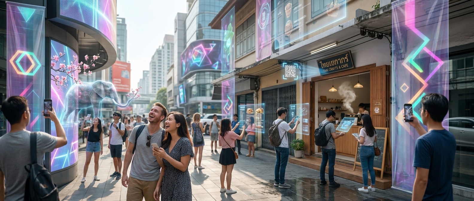 เทรนด์ป้ายโฆษณา 2027 ผสาน AR เชื่อม O2O กระตุ้นยอดขาย SME - 2027-ar-billboard-printing-trends