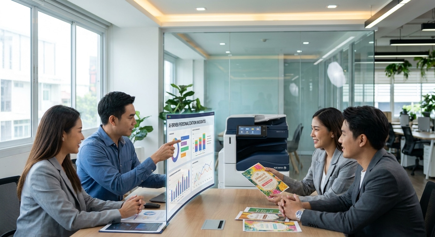 อัปเดตเทรนด์โฆษณา 2027: งานพิมพ์ผสาน AI พลิกโฉมธุรกิจ SME - ai-printing-advertising-trends-2027